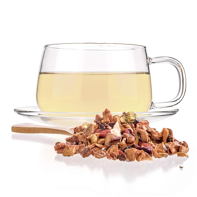Tealyra - Tropical Harvest - Fruity Herbal Loose Leaf Tea - Dragon Fruit - Sea Buckthorn - Goji - Pineapple - Cranberry - Caffeine Free - Hot or Iced - 224g (8-ounce)
