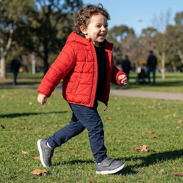 Wide Toe Box Toddler Shoes Zero Drop Boys Girls Barefoot Shoe Non-Slip Little Kids Sneakers for First Walking
