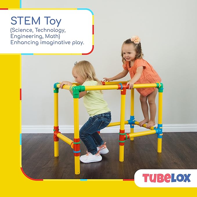 Tubelox Deluxe Building Toy Set | 220 Piece with Storage Bag - STEM Toy for Kids - Build Anything - Creative Construction Blocks - Durable Material | Fun, Creative, and Educational Play