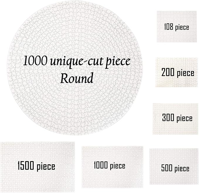 Custom Puzzle from Photo Custom Jigsaw Puzzle Unique Birthday Present Suitable for Children Family and Friends Personalized Puzzle-Multi Size (1000piece-Round-Cardboard)