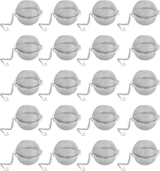 Loose Leaf Tea Steeper, Tea Ball Infusers for Loose Tea,Extra Fine Mesh Tea Strainer Tea Diffusers,Stainless Steel Tea Filter for Brew Leaf Tea Flavoring Herbal Spices Seasonings (20)