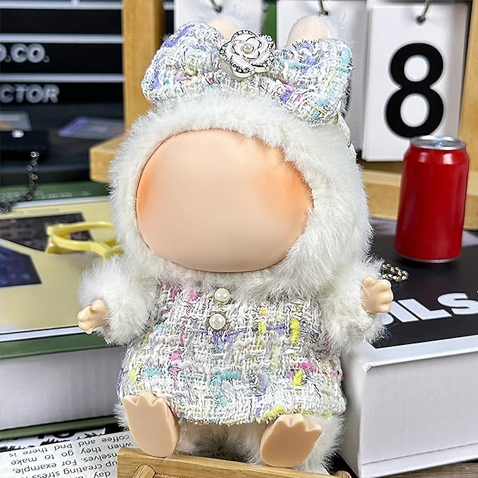 Clothes Fit for 17CM Doll, Fashion Doll Clothes Outfit Set Cute Theme Designer Toys Dress Accessories for Collector Fans Display (Florid White)