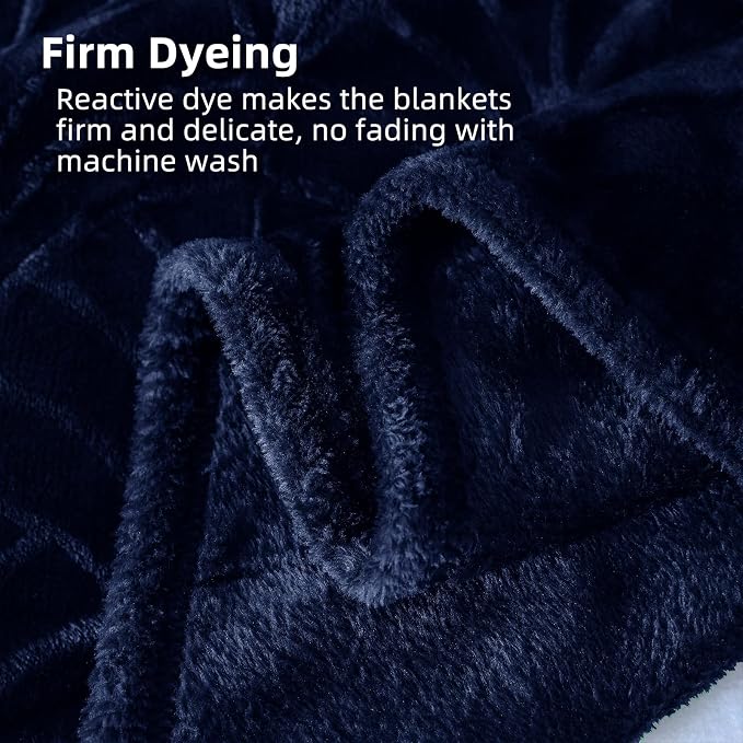 Whale Flotilla Soft Flannel Fleece King Size Bed Blanket, Navy Blue | Cozy Lightweight Breathable Coverlet, Plush Fluffy Bedspread, Vintage Pattern Decorative Blanket for Bed All Season, 90"x104"