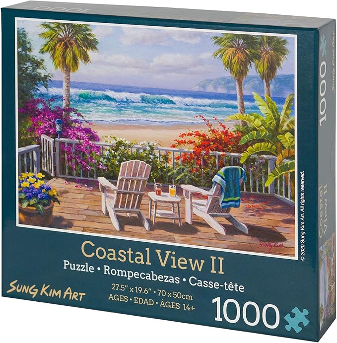 Sung Kim Art - Jigsaw Puzzle 1000 Piece for Adults (Coastal View II)