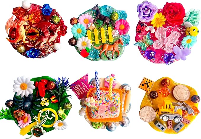 MAGIC Play dough Jars, Play dough kit,Kids Party Favors, Goodie Bags,Birthday Party Favors, Playdoh, Birthday gift for kids, girls boys gift (Mystical Dragon)