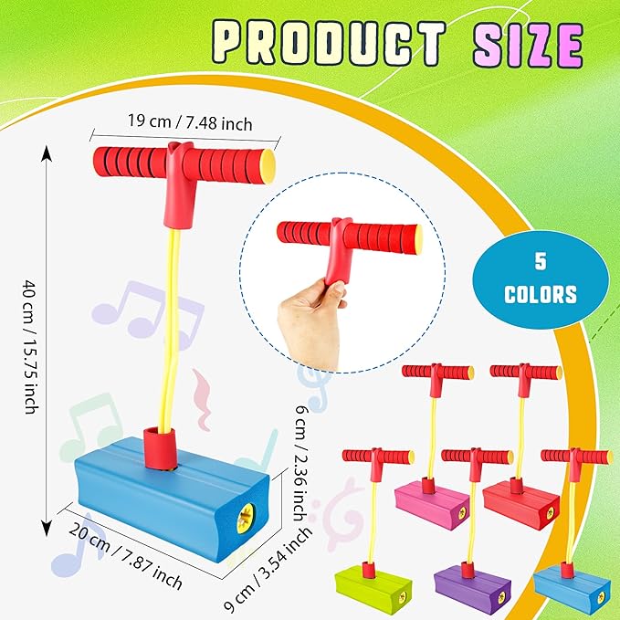 5 Pcs Jumping Pogo Stick Fun and Safe Foam Jumping Stick Toy for Girls and Boys Outdoor Jumping Toys Christmas Birthday Fun Gifts