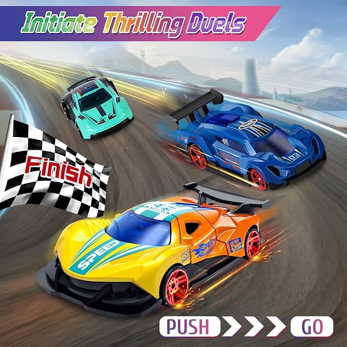 Color Changing Cars Toys Bath Toys for Ages 1-3 4-8 Valentines Day Gifts for Kids Grandkids Boys Birthday Gifts Race Cars Themed Party Favors Valentines Basket Stuffers Sensory Die-Cast Toys