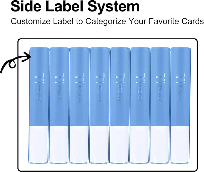Top Loader Binder for Cards, 9 Pocket, Holds Up to 360 Toploaders with Ringless 20 Double-Sided Sleeves, Side Loading Top Loader Card Binder with Zipper for Trading Sports Cards in 3" x 4" Toploader