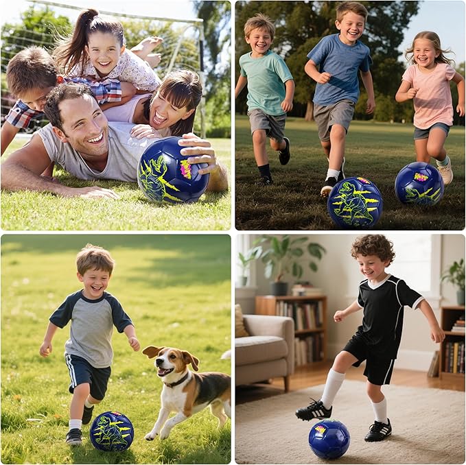 Size 3 Soccer Ball for Boys Kid Ages 3 4-6 6-8 Outdoors Indoor Sports Recreation Soccer Ball for Boys Toddlers Children Christmas Birthday