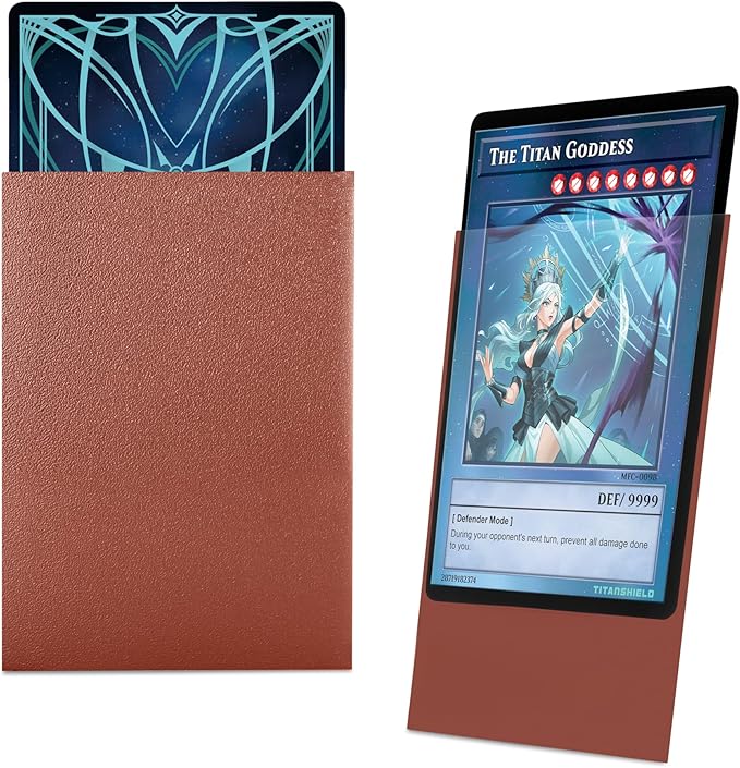 TitanShield (150 Sleeve) Colored Small Japanese Sized Trading Card Sleeves Deck Protector for Yu-Gi-Oh, Cardfight!! Vanguard & More (Copper)