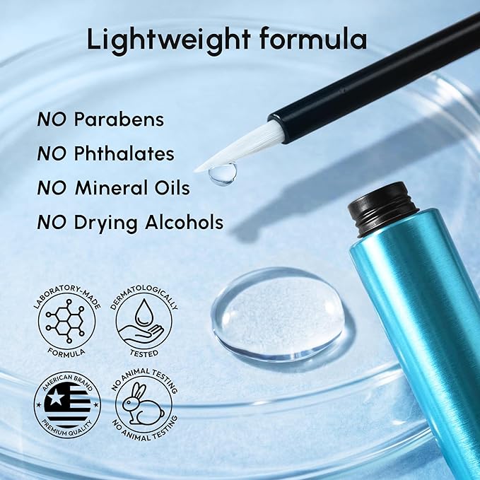 MAREE Lash Serum for Brows & Eyelashes - Eyelash Serum to Grow Lashes for Women - Multi Peptide Castor Oil Conditioner for Eye Lash Growth - Grow Eyebrows & Eyelashes - Sérum De Pestañas Crecimiento