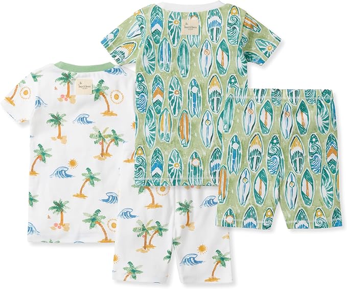 Burt's Bees Baby Unisex Pajamas, Short Sleeve Tee and Shorts 2-Piece PJ Set, 100% Organic Cotton