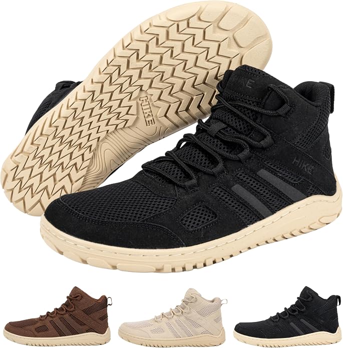 Hike Canyon Trail – All-Terrain, Shock-Resistant Hiking Barefoot Shoes | Hiking Boots for Pain-Free Trails | Natural Movement Trail Shoes for Women Men