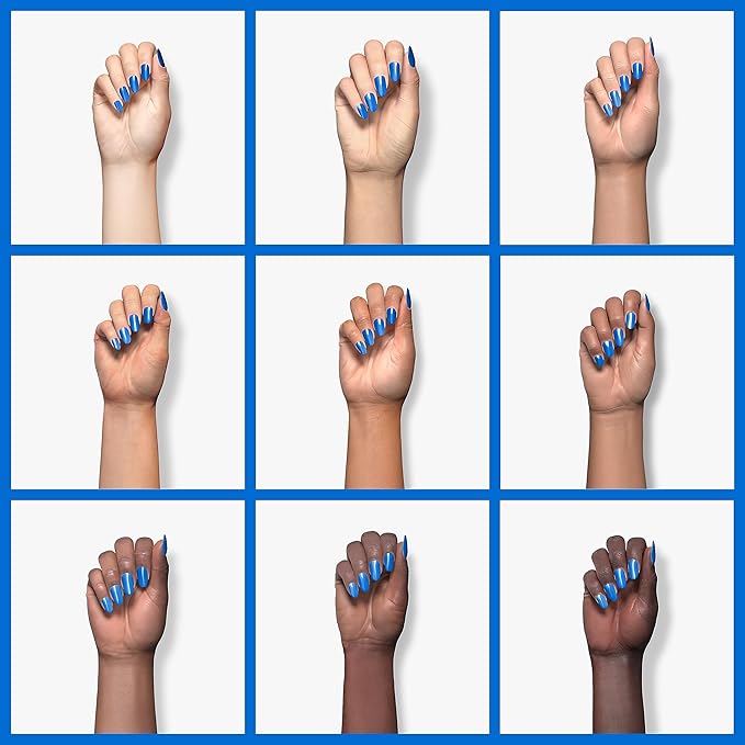 Imtiti Gel Nail Polish, 1 Pcs 0.5 Fl Oz Electric Blue Gel Polish Soak Off LED U V Nail Gel Polish Nail Polish DIY Nail Art Starter Manicure Salon Gel Nail Kit for Women Girls