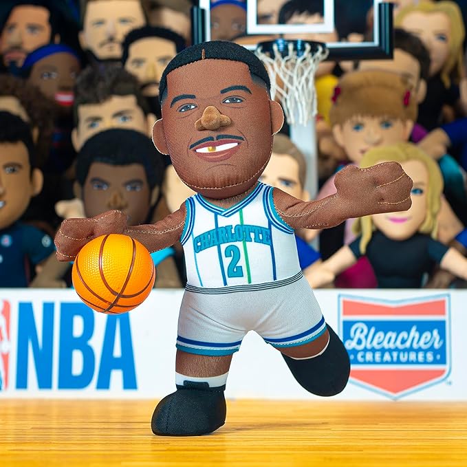 Bleacher Creatures Charlotte Hornets Larry Johnson 10" NBA Plush Figure - A Legend for Play and Display