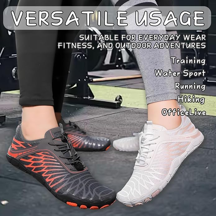 Barefoot Shoes for Women & Men, Grounded Walking Hiking Barefoot Shoes, Wide Toe Box Non-Slip Water Athletic Footwear, Comfortable Vitality Barefoot Footwear, Trail Running Sneakers Unisex