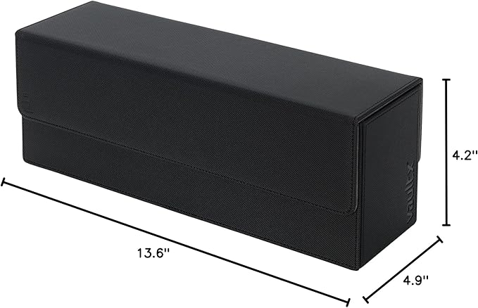 Vault X Card Storage Box, Exo-Tec Material, Detachable Magnetic Lid, with Dividers & Foam Fillers, for Trading Cards (Black)