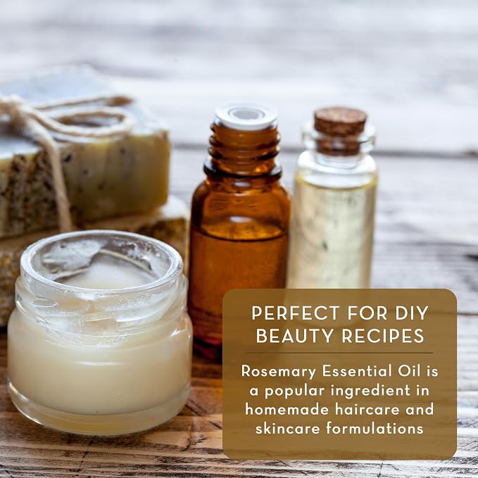 Pure Body Naturals - 100% Pure Rosemary Essential Oil, Steam-Distilled for Aromatherapy, Scalp Massage & DIY Blends, 4 fl oz