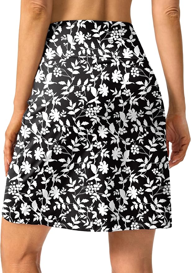 G Gradual 19" Skorts for Woman with Pockets High Waist Golf Skirt | Lightweight, Stretchy, Breathable, Tummy Control, Built-in Shorts, Athletic, Tennis, Pickleball, Casual Summer