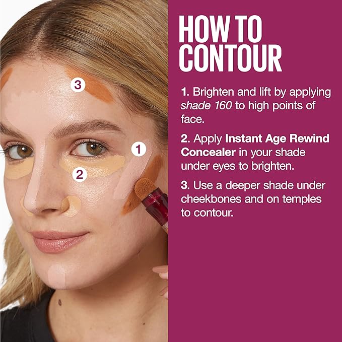 Maybelline Instant Age Rewind Eraser Dark Circles Treatment Multi-Use Concealer, 121, 1 Count (Packaging May Vary)