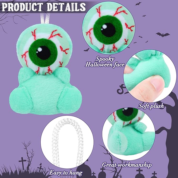 Fovths 24 Mini Characters Toy - 2.4 Inch Plush for Halloween Goodie Bag Party Favors Trick or Treat Gift