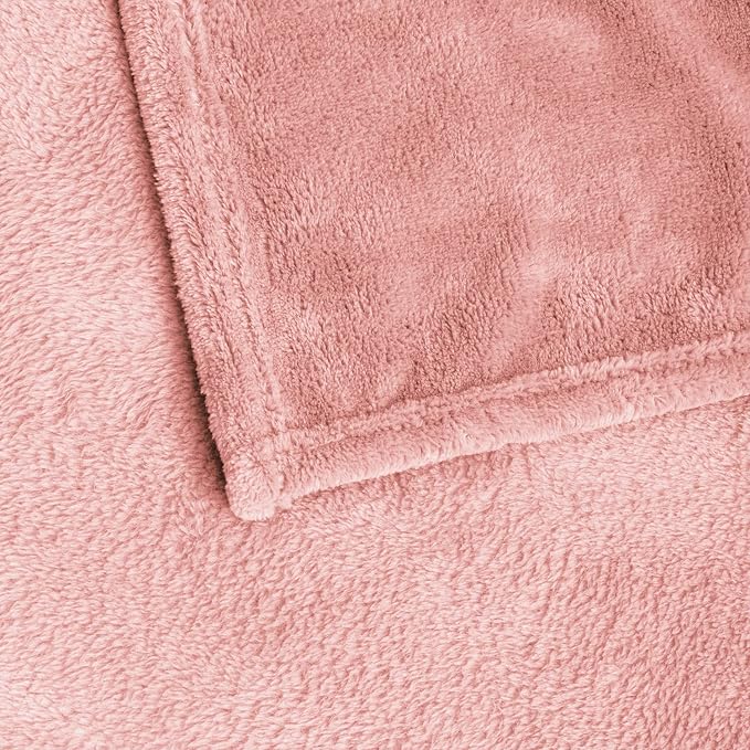 BEDELITE Fleece Blanket Soft Plush Throw for Couch Pink 50"x60" | Ultra Soft Fleece, Plush Microfiber, Lightweight Warmth, All Season Comfort, Fade Resistant, Machine Washable, Couch Sofa Bed
