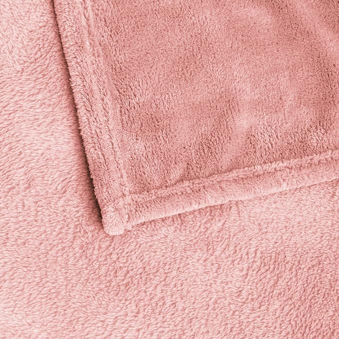 BEDELITE Fleece Blanket Soft Plush Twin Size Blanket Pink 60"x80" | Ultra Soft Fleece, Plush Microfiber, Lightweight Warmth, All Season Comfort, Fade Resistant, Machine Washable, Couch Sofa Bed