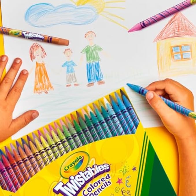 Crayola Twistables Colored Pencil Set (50ct), No Sharpen Colored Pencils For Kids, Kids Art Supplies for Back to School, 4+ [Amazon Exclusive]