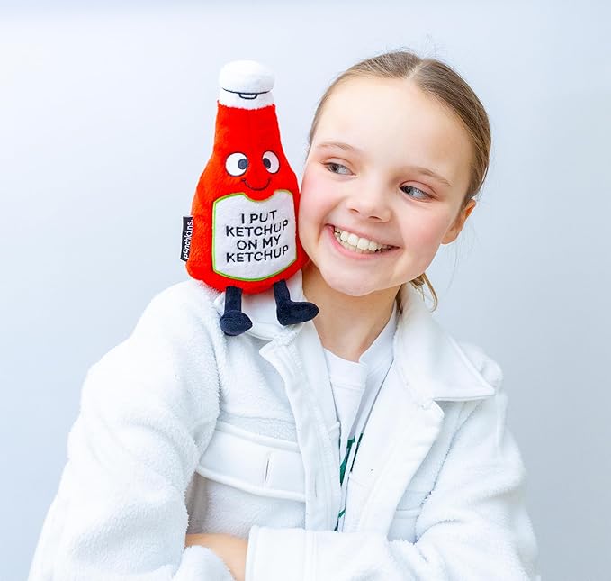 Ketchup Plushie - I Put Ketchup on My Ketchup Cute Ketchup Bottle Plush, Funny Plushie Gift for Kids