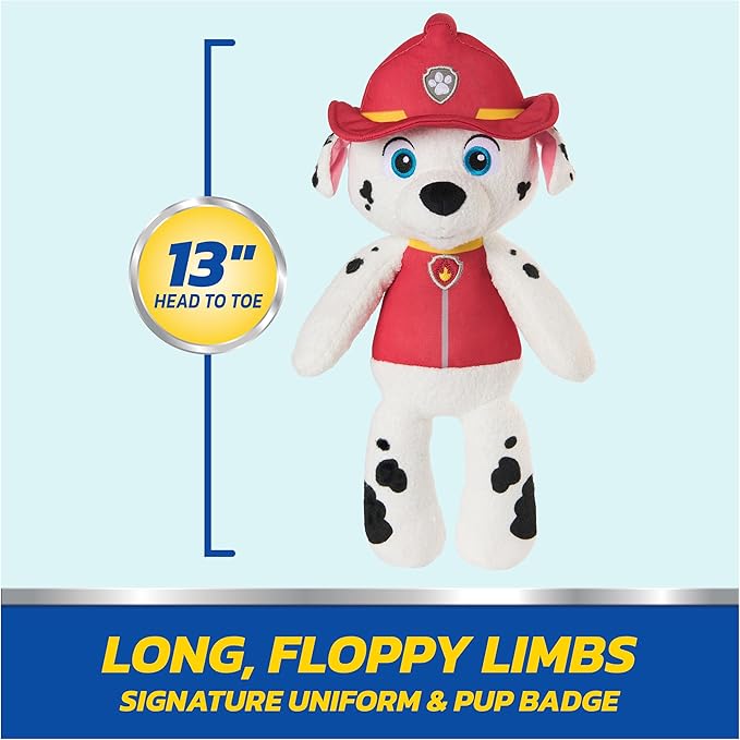 GUND PAW Patrol Official Marshall Take Along Buddy Plush Toy, Premium Stuffed Animal for Ages 1 & Up, Red/White, 13”