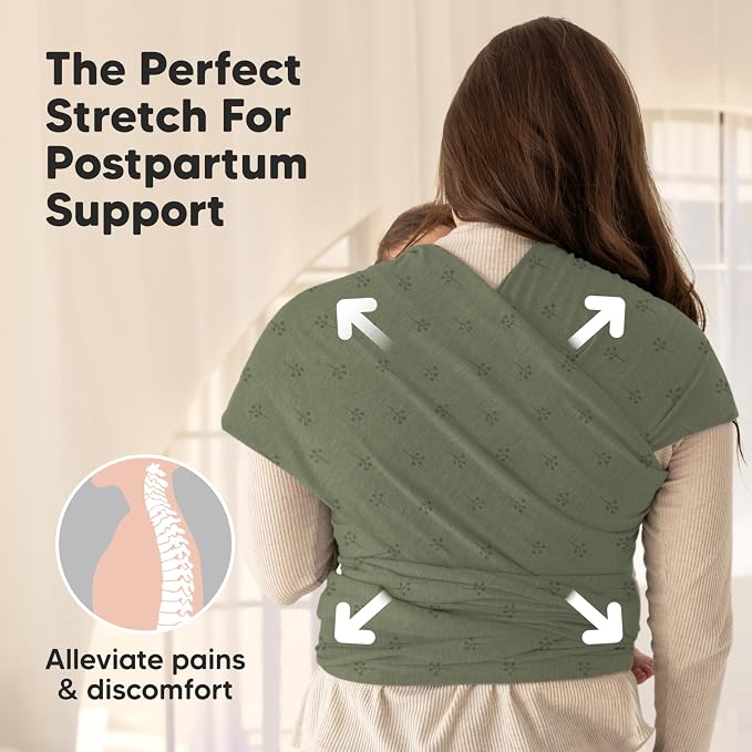 KeaBabies Baby Wrap Carrier - All in 1 Original Baby Carrier Newborn to Toddler Sling, Easy to Wear, Hands Free Bonding, Lightweight, Breathable Infant Wraps (Forest Berries)