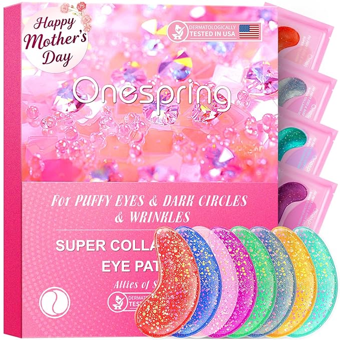 Under Eye Patches (24 Pairs) - Eye Masks for Wrinkles, Puffy Eyes, Dark Circles, Eye Bags, Under Eye Mask for Refreshing, Revitalizing, Mothers Day Gifts for Mom, Birthday Gift for Teenage Girls