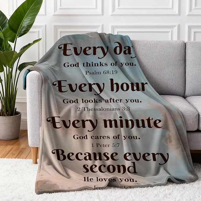Christian Gifts for Women Faith, Inspirational Gifts for Women, Soft Throw Blankets, Religious Gifts for Women/Men, Spiritual Gifts Personalized Blankets for Adults/Kids 40"x 50"