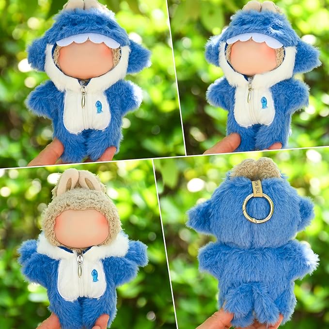 Clothes Fit for 17CM Doll, Fashion Doll Clothes Outfit Set Cute Theme Designer Toys Dress Accessories for Collector Fans Display (Blue Shark)