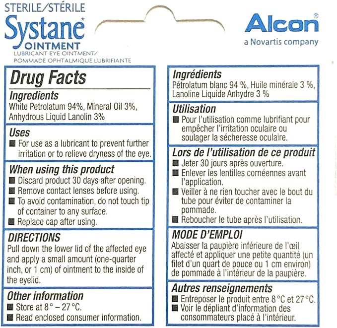 Systane Lub Eye Nightime Ointment 3.5g (6 Pack) 0.12 Ounce(Packaging May Vary)