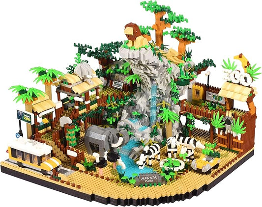 Zoo Architecture Micro Building Blocks Sets - 4800PCS, Animals Park MIni Bricks Modle Kit Toy Present for Adults and Ages of 14+