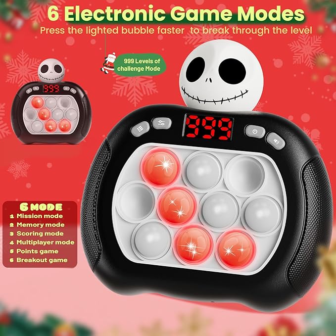 Valentines Pop Game Light Up Fidget Toy,Nightmare Be Christmas Toys for Kids Girls Boys Toddler Adult, for Grandkids Valentines Day Gifts for Kids