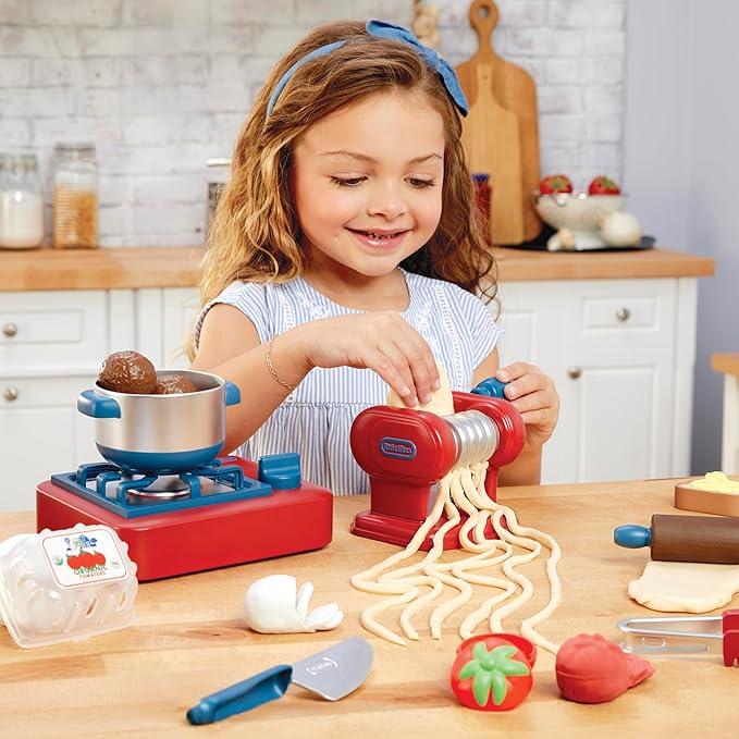 Little Tikes Creative Chefs Italian Restaurant Kit with 33 Accessories, Pretend Play Cooking Set, for Boys, Girls Ages 3+