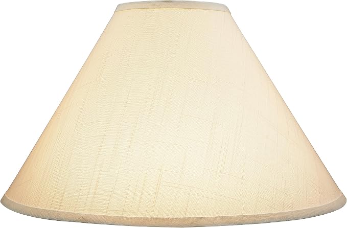 Aspen Creative 32208A Hardback Empire Spider Lamp Shade in Pearl White, 6" Top x 19" Bottom x 12" Slant Height