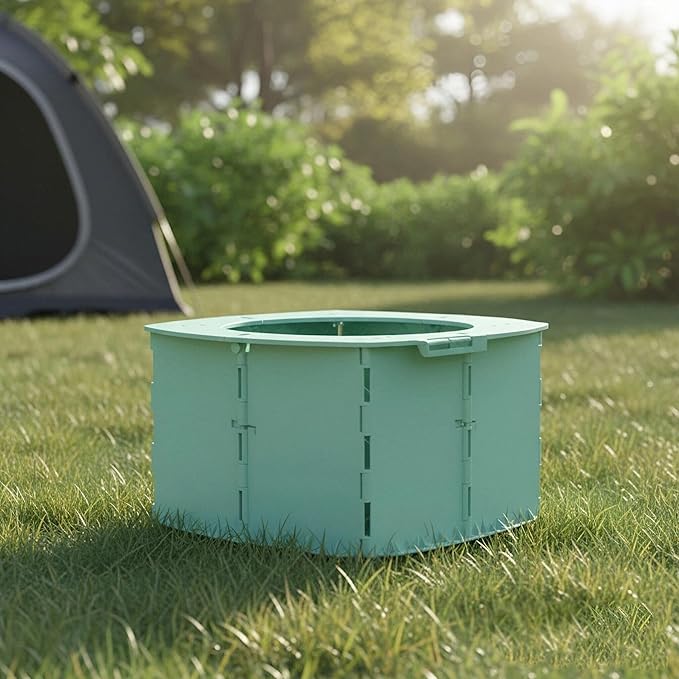 Kids Travel Potty | Portable & Foldable Design-with Leak-Proof Design & 10 Cleaning Bags | Ideal for Toddler Potty Training on Car Trips, Camping & Outdoor Adventures