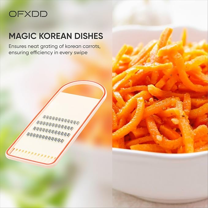 Plastic Grater for Korean Carrot - Korean Slicer - Carrots Plastic Graters - Grater with Holder