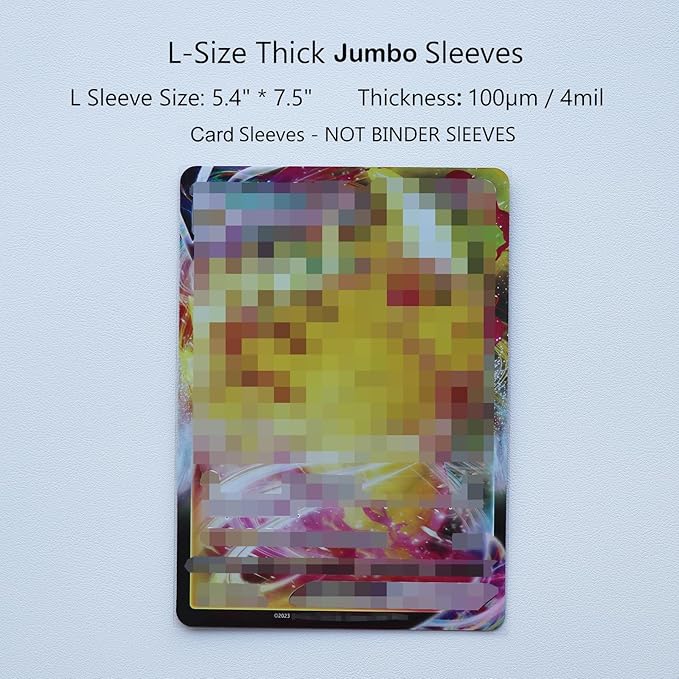 Jumbo Card Sleeves Size L:5.4 x 7.4 Inch - Card Sleeves for Oversized TCG Trading Cards (50pcs)