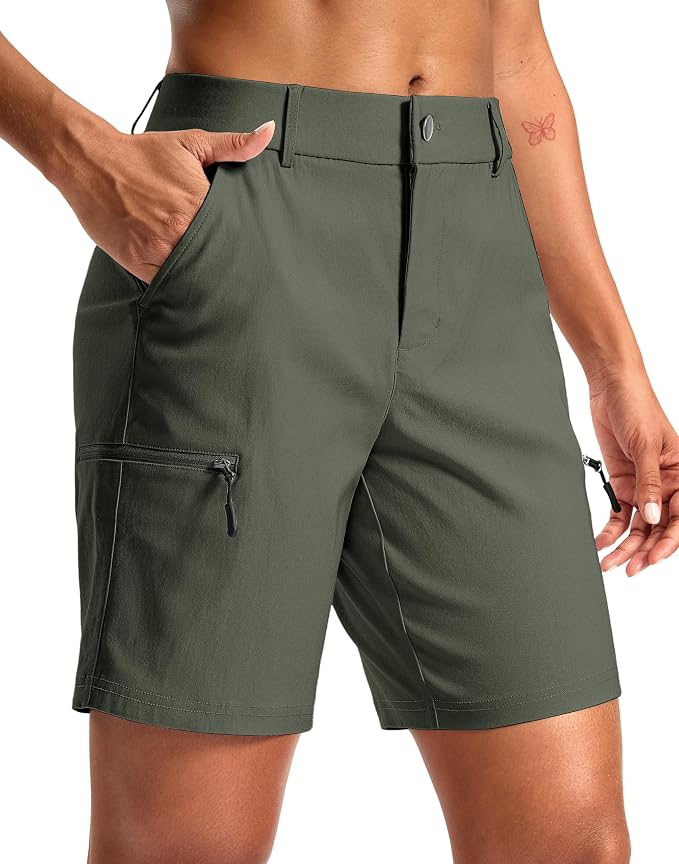 G Gradual Women's 7"/9" Hiking Cargo Shorts Quick Dry Lightweight Golf Outdoor Work Summer Travel Shorts with Pockets
