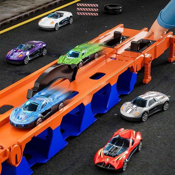 Transport Truck with 24pcs Die-Cast Cars Toys, Cars Toddler Toys Gifts for 2 3 4 5 6 7 Years Old Boys Girls