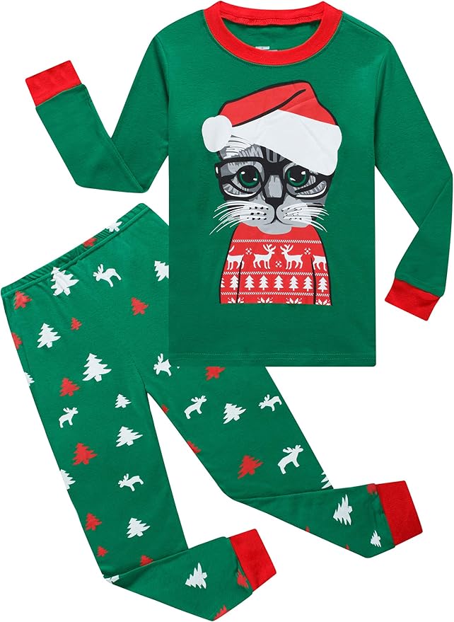 Family Feeling Kids & Toddler Girls Boys Pajamas 2 Piece Pjs Set 100% Cotton Sleepwear