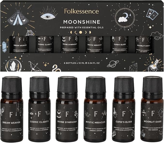 Folkulture Essential Oils for Diffuser Oil | Set of 6 Fragrance Oils for Diffusers | Palo Santo & Lavender Essential Oil | Diffuser Oils Scents for Home | Diffuser Essential Oils for Diffusers