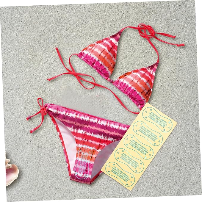 Ipetboom 100pcs Women Panty Liners Soft Breathable Adhesive Stickers for Swim Bottoms Comfortable Fit for Swimsuits and Easy Application and Adaptable Sizing Reduce Skin Irritation