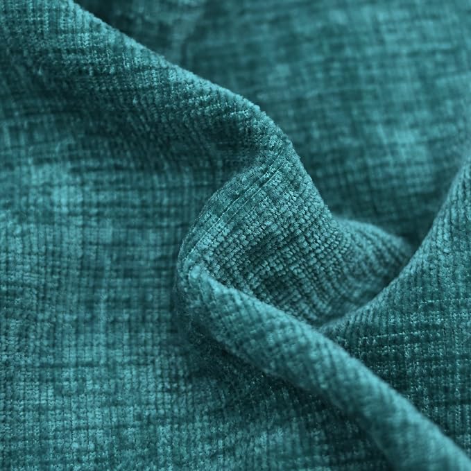 CaliTime Decorative Couch Throw Pillow Covers 26 X 16 Inches Teal | Pack of 2, Cozy Chenille Cushion Cases for Sofa Bed Living Room Farmhouse Home