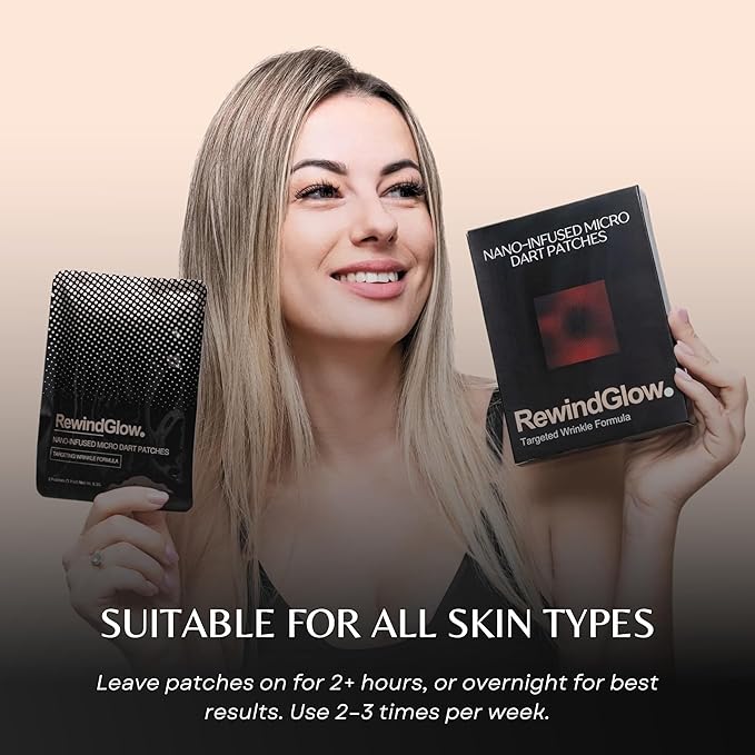 Anti-Wrinkle Micro Dart Patches with Niacinamide, Hyaluronic Acid, Vitamin C & Peptides - Under Eye Patches for Wrinkles, Crows Feet and Smile Lines - 4 Pairs