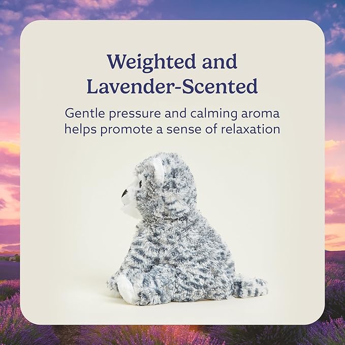 warmies Microwavable & Weighted Stuffed Animals, Snow Leopard - Heated Stuffed Animal Plushie for Warmth & Comfort - Cute Soft Plush Toys for Adults & Children (Boys, Girls, Babies & Toddlers)